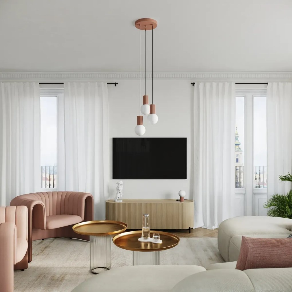 Lampa biurkowa HALO mocca ryflowana SOLLUX  LIGHTING