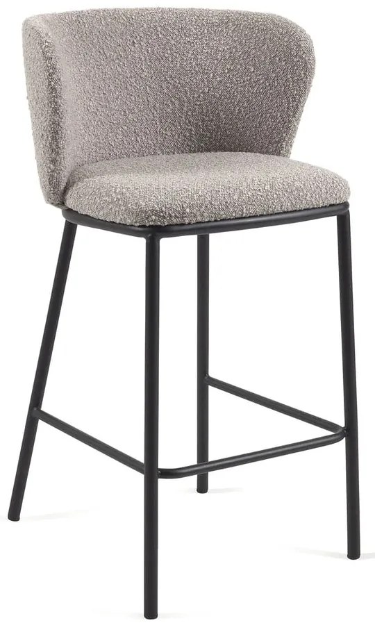 Jasnoszary hoker (wysokość siedziska 65 cm) Ciselia – Kave Home