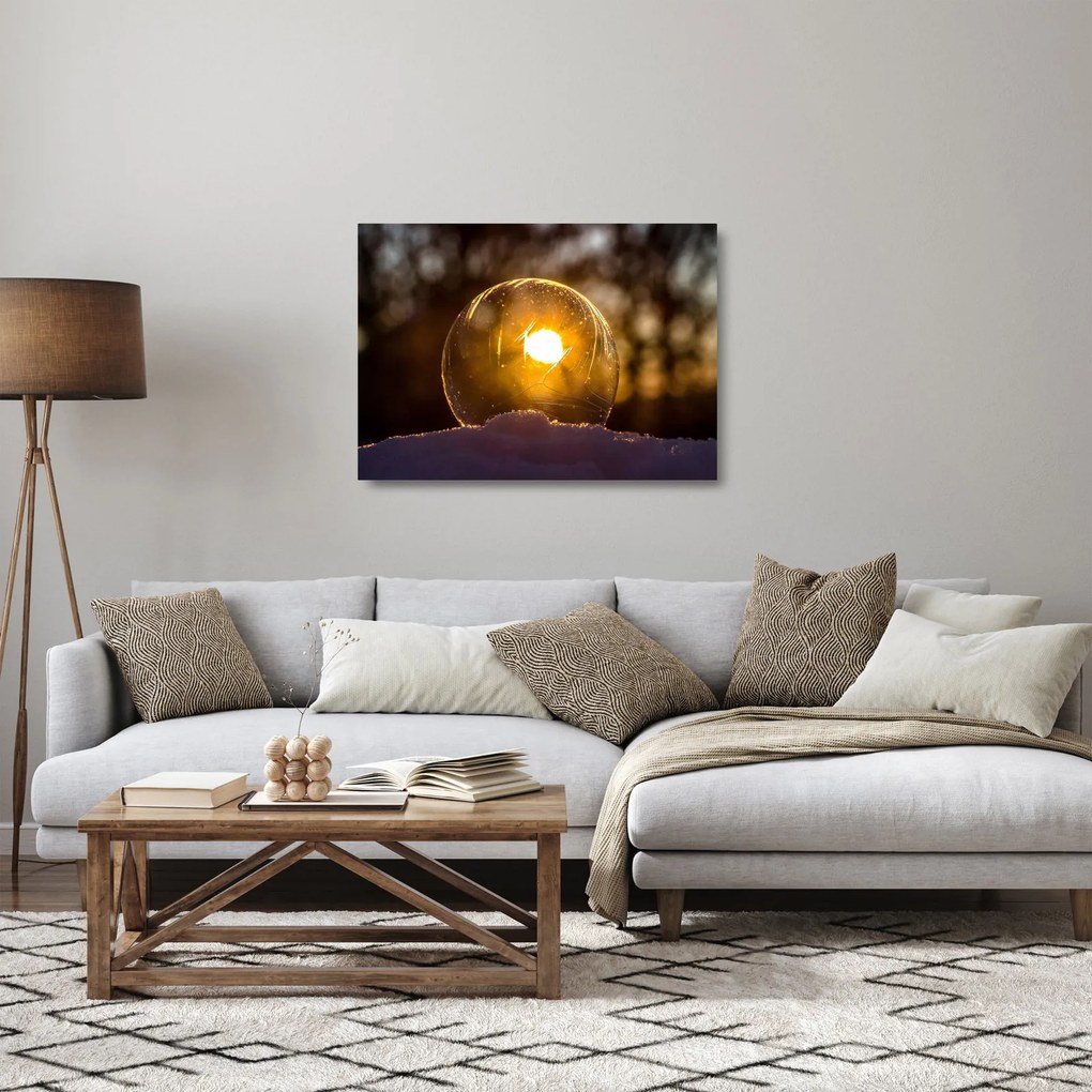 Obraz na szkle - Przezroczysta bańka (70x50 cm)
