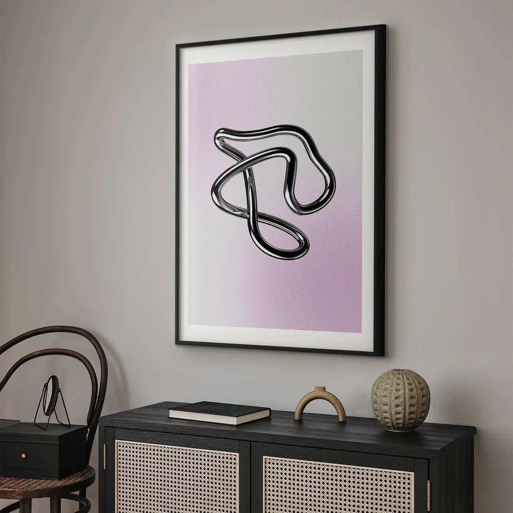 Plakat Srebrne Zawiłości 21x30 cm z ramą czarną z marginesem ARTGEIST B