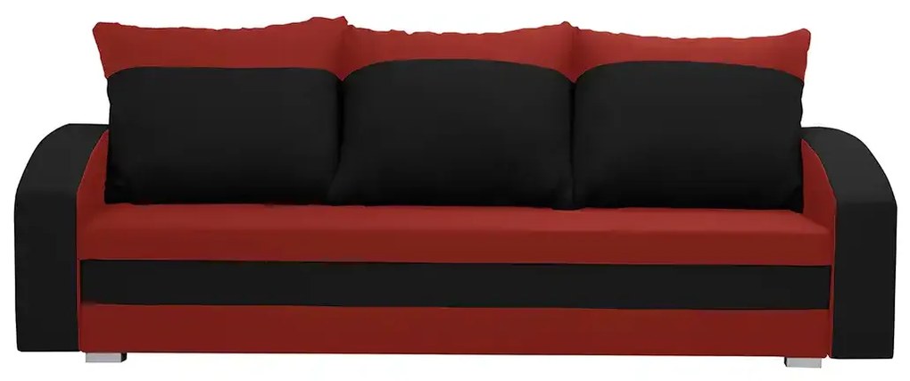 Kanapa sofa 3 os z funkcją spania KING Kremowy/Czarny