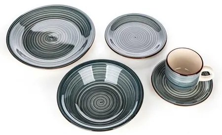 Banquet 30-częściowy zestaw jadalny Spiral Blue