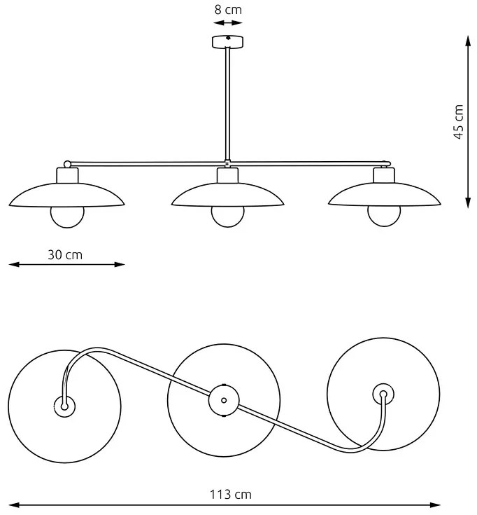 Biała industrialna lampa sufitowa E1-S38