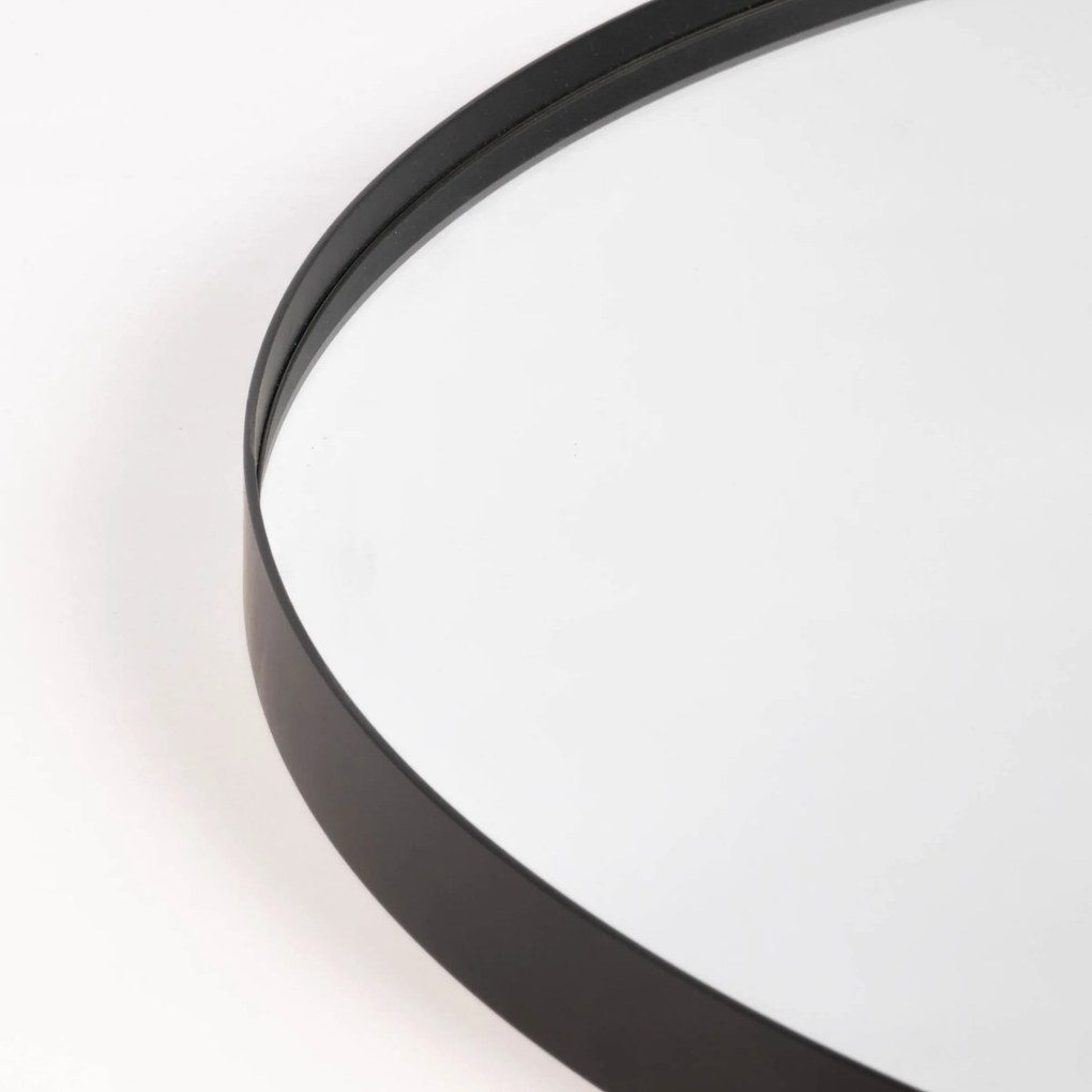 Lustro okrągłe NOOR, metalowa rama, Ø 80 cm