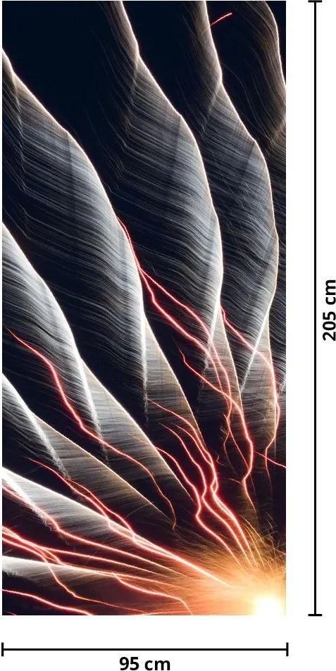 Fototapeta na drzwi - Wyładowanie światła (95x205cm)