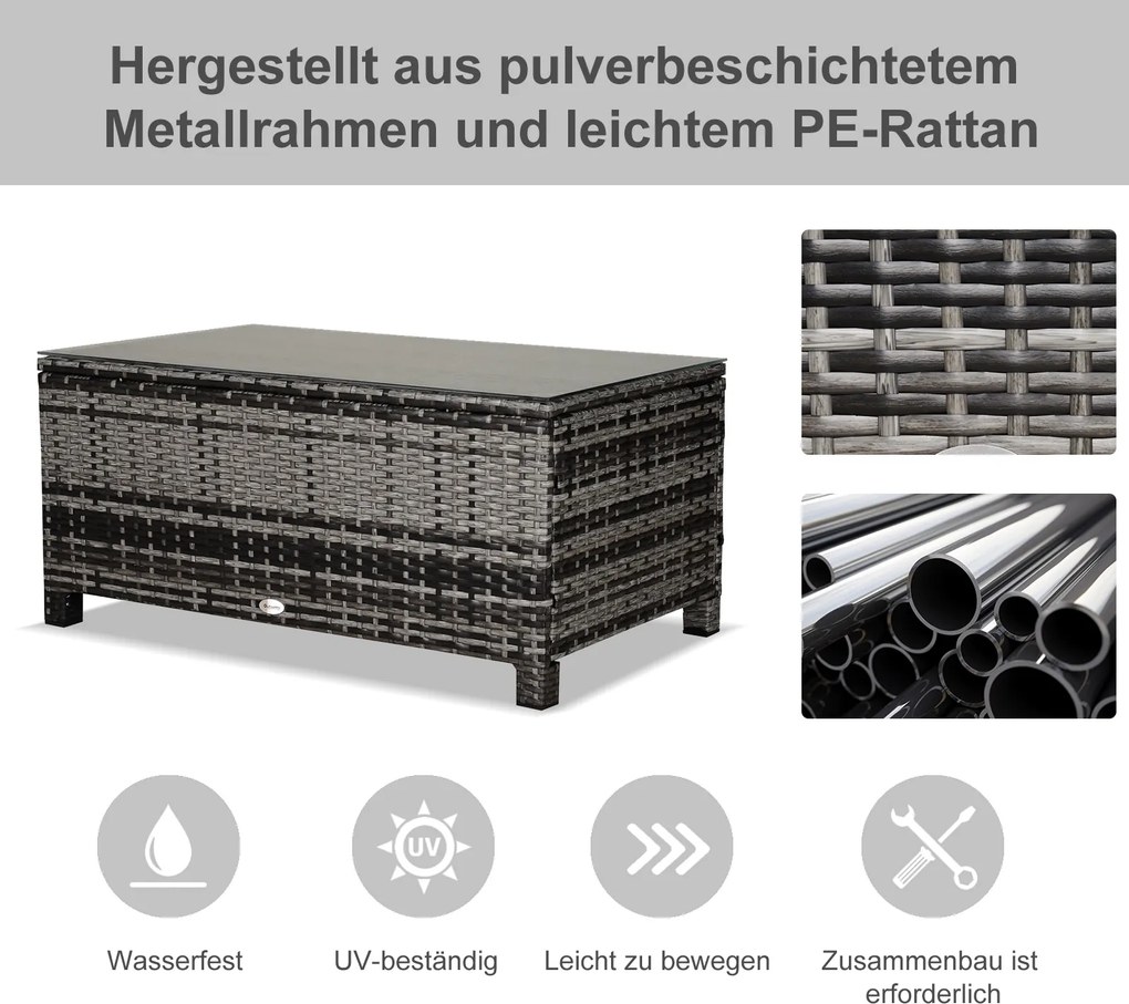 Outsunny stolik ogrodowy, 85 cm x 50 cm x 39 cm