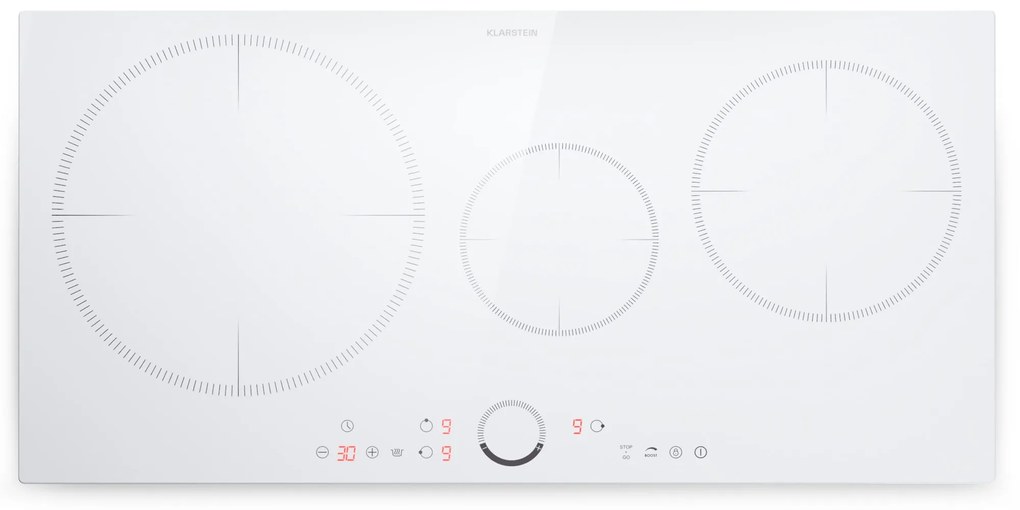 Klarstein Delicatessa 80cm Płyta Indukcyjna 3 Strefy Gotowania Biały