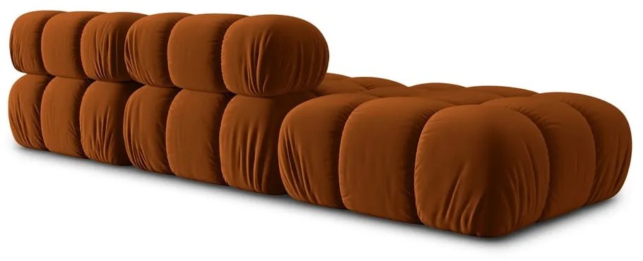 Pomarańczowa aksamitna sofa 282 cm Bellis – Micadoni Home