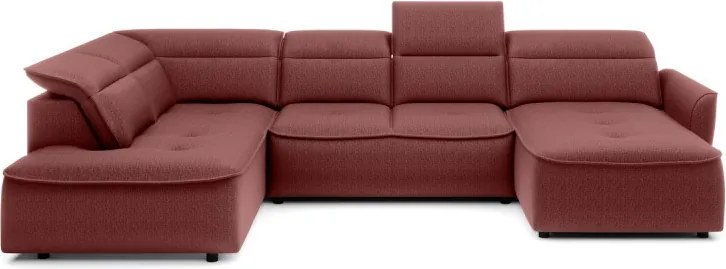 Narożnik MURILLO XL z elektryczną regulacją siedziska Lewostronny w tkaninie VOUGE 08 WERSAL