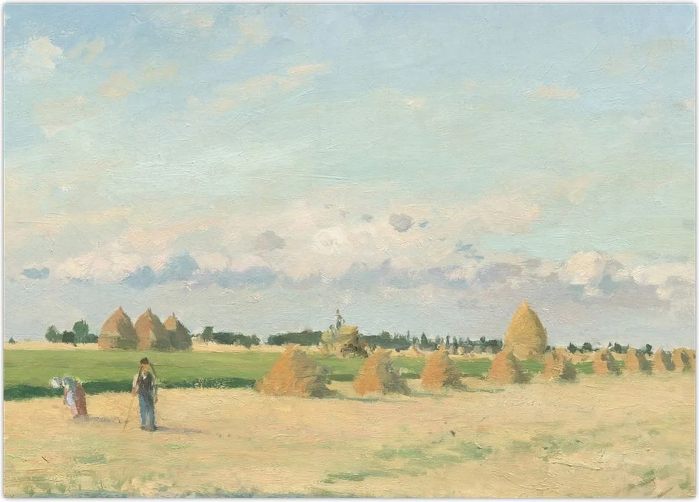 Obraz na szkle - Camille Pissarro, Landscape, Ile de France, reprodukcje (70x50 cm)