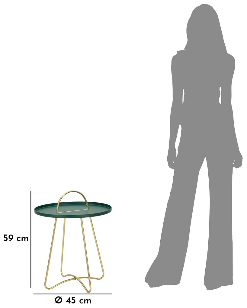 Metalowy stolik GRENT, Ø 45 cm