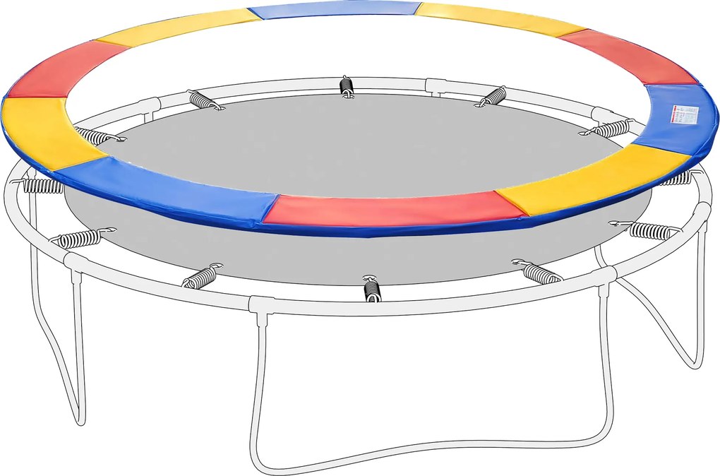 Outsunny Osłona Sprężyn do Trampoliny 244cm Wielokolorowa Bezpieczeństwo i Ochrona | Aosom PL