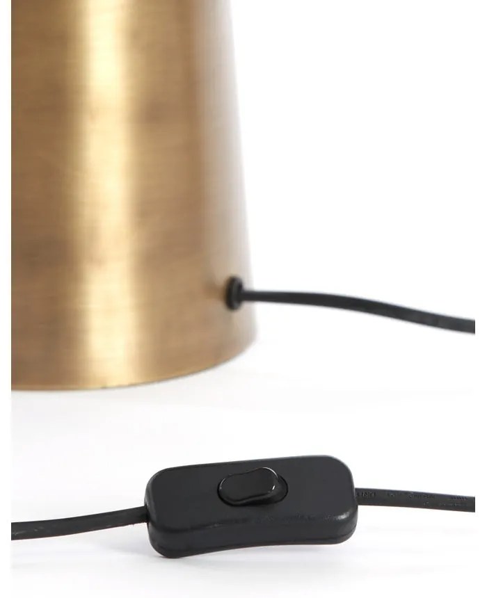 Lampa stojąca w kolorze brązu z metalowym kloszem (wysokość 52 cm) Dita – Light & Living