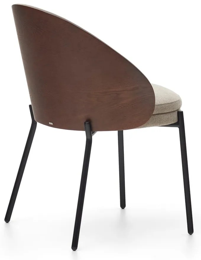 Beżowy tapicerowany fotel jadalniany Eamy – Kave Home