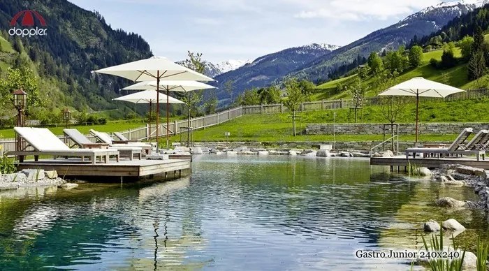 Doppler Gastro Magic naturalny parasol ogrodowy 300 x 300 cm