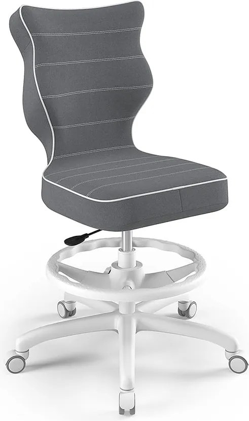 Ergonomiczne krzesło do biurka Petit White rozmiar 5 (146-176,5 cm) z podnóżkiem