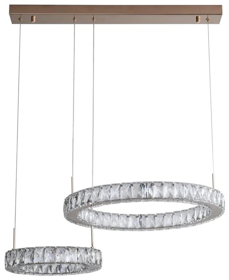 Zuma Line MD3713-2-3GT - Lampa wisząca na linkach GIRONA LED/36W/230V, kolor różowego złota