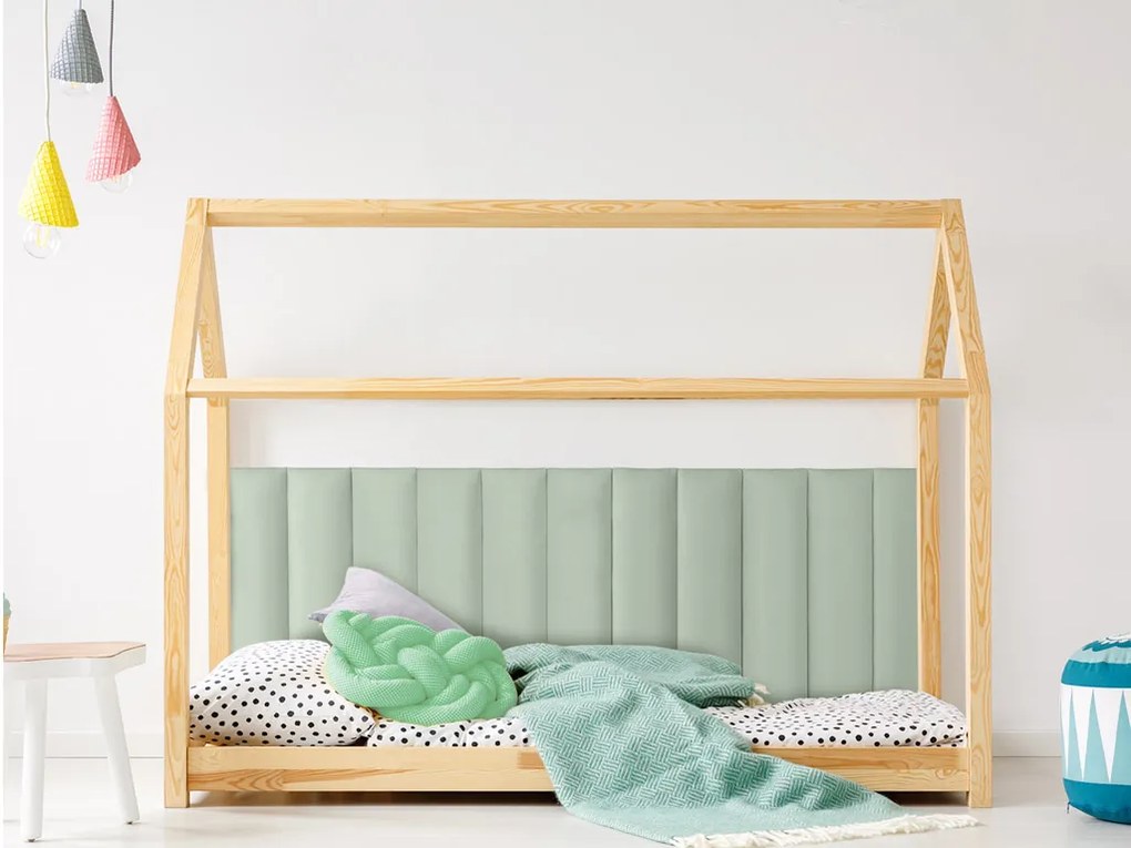 Tapicerowany panel ścienny FRAME KRONOS 15x90 cm Kolor: Jasnoróżowy