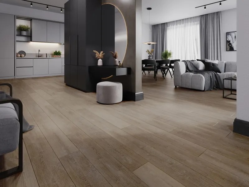 Mexen Windsor panele winylowe 1240 x 182 mm SPC 6,5 mm, podkład IXPE 1,5 mm, 4 V-Fuga, Dąb - F1016-1240-182-505-4V1-01