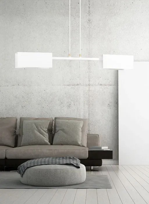 Biała loftowa lampa wisząca z regulacją - D018 E6-F35