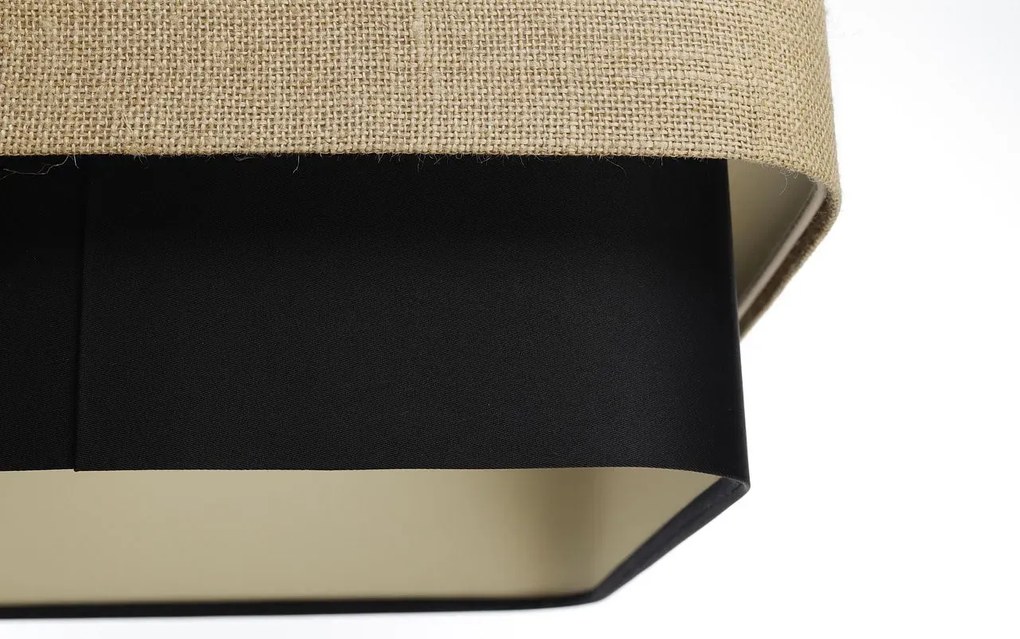 Lampa wisząca KWADRO DUO 005 51x47cm jutowa/czarna BPS KONCEPT