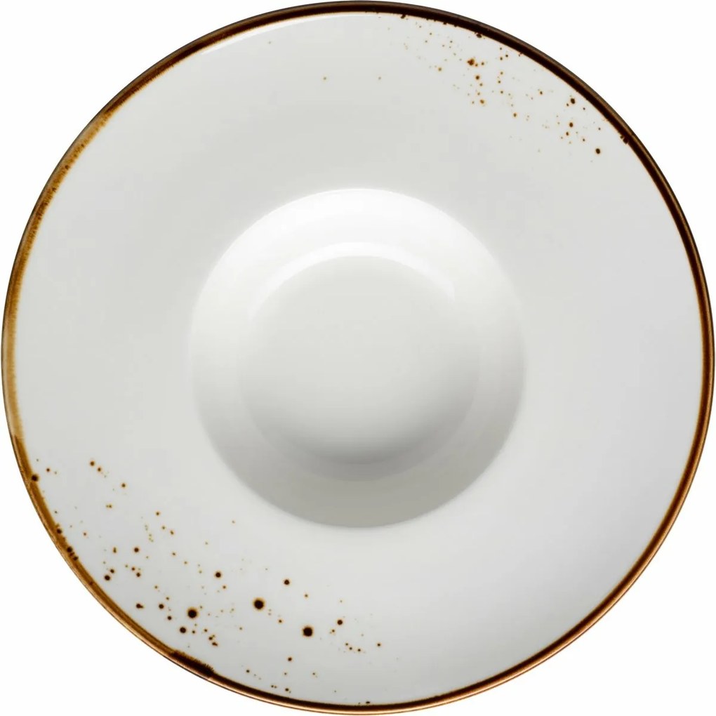Talerz Mäser Gourmet Pintar biały w brązowe kropki26 cm