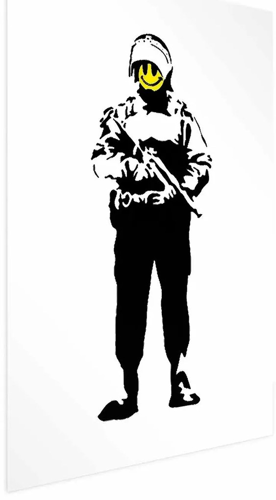 Plakat Uśmiechnięty policjant 21x30 cm bez ramy bez marginesu ARTGEIST B