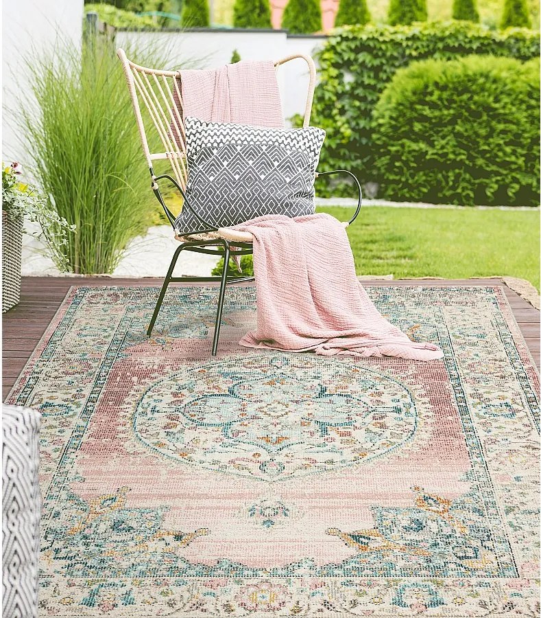 Dywan Palma Zewnętrzny Orientalnym, Różowy, 200 x 290 cm