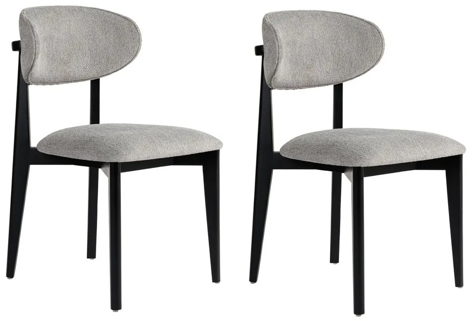 Zestaw krzeseł do jadalni Lionte Grey and Black, 2szt.