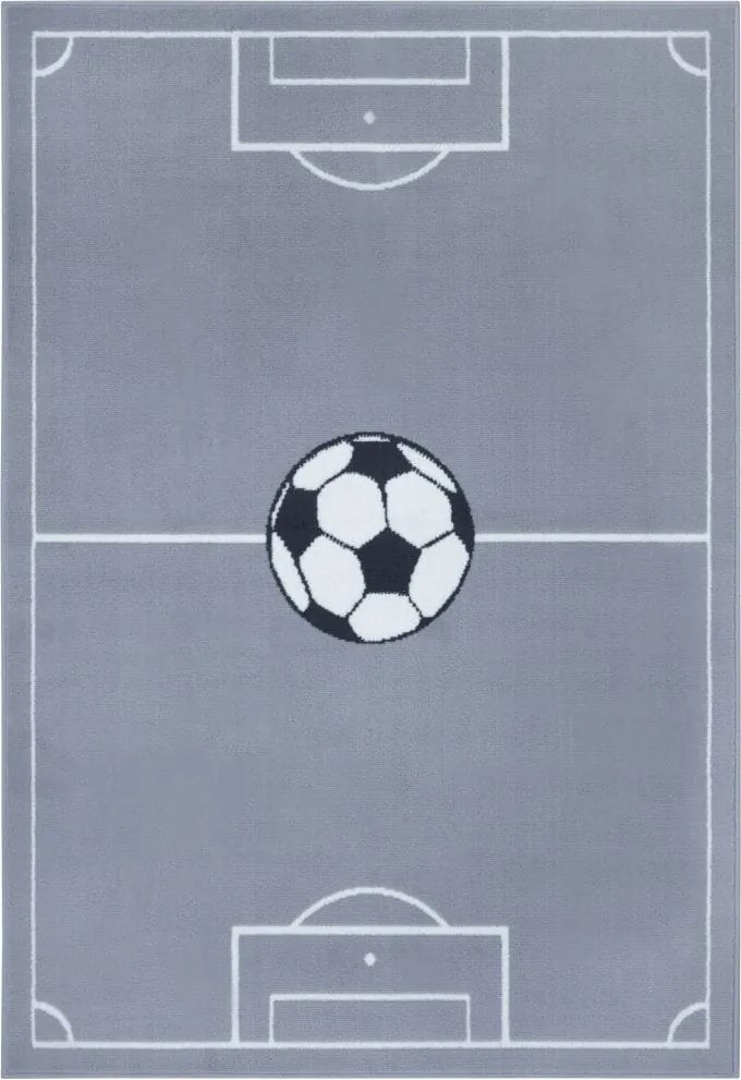 Dywan dziecięcy Adventures – Boisko szare 200 cm x 290 cm Atest Oeko-Tex