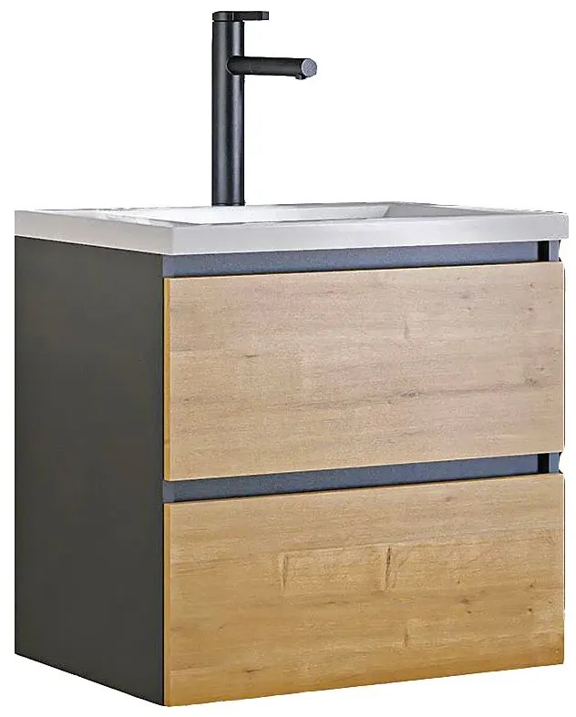 Wisząca szafka łazienkowa z umywalką - Ondela 2S 60 cm