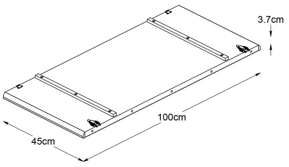 Dodatkowy blat do stołu w dekorze dębu 45x100 cm Carno – Unique Furniture