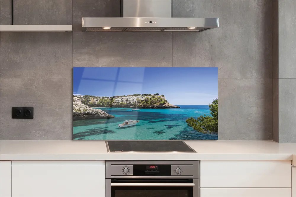 Panel szklany do Kuchni Majestatyczne Klify na Wybrzeżu