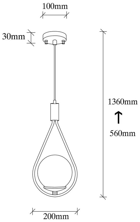 Czarna lampa wisząca ze szklanym kloszem Sessiz – Opviq lights