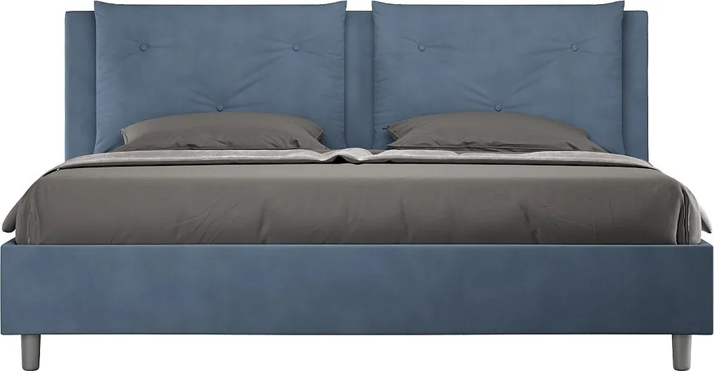 Łóżko bez stelaża tapicerowane 180x210 microfibra Niebieski Appia