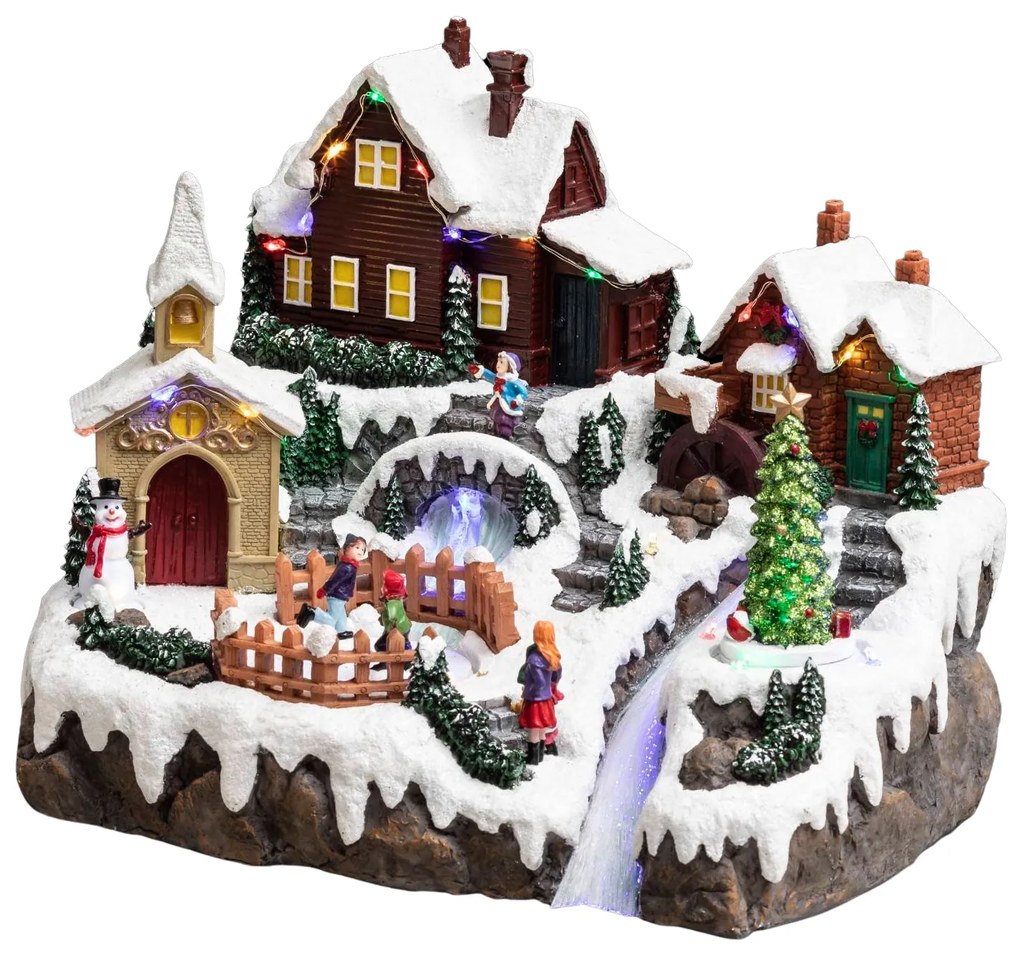 Szopka bożonarodzeniowa Wioska skuta lodem