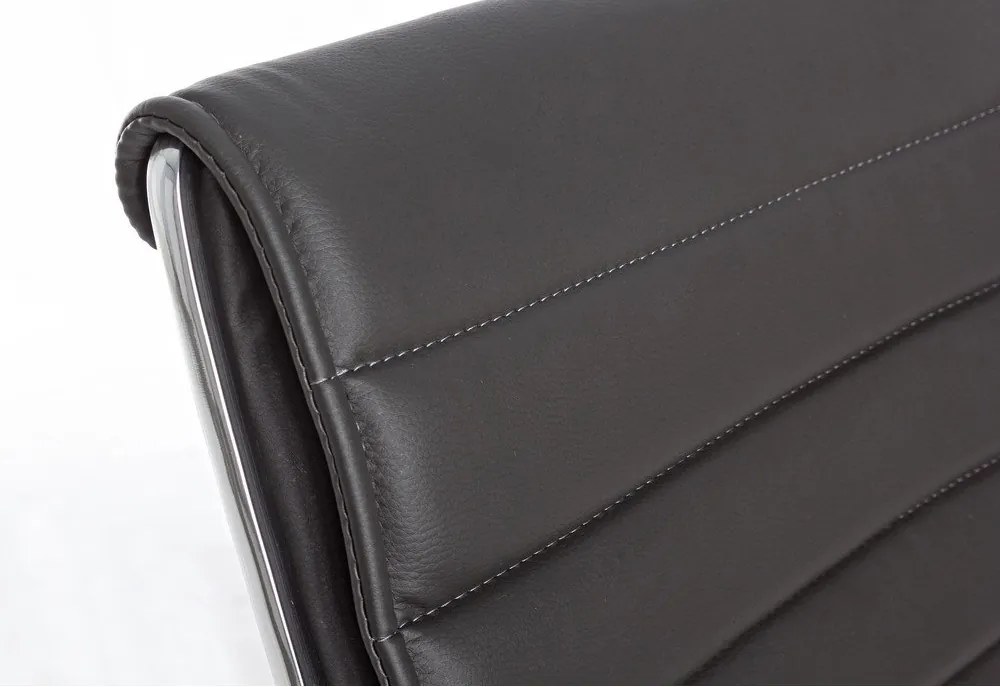 Ciemnoszare krzesło biurowe z imitacji skóry Perth – Yes Everyday