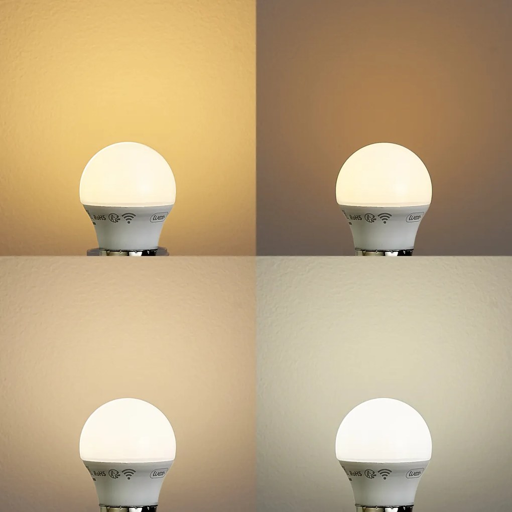 Zestaw 5 inteligentnych żarówek LED E27 z możliwością ściemniania P45 Opal 4,9 W 470 lm 2200–4000 K