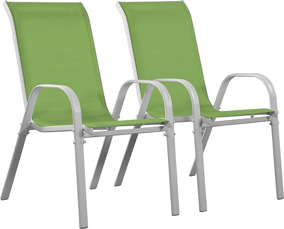Krzesło ogrodowe "Cordoba" z tekstylenu - Phoenix - Zielone - Zestaw 2 szt.