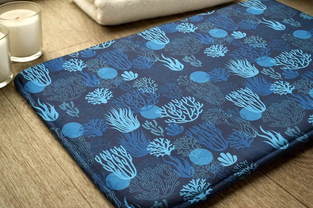 Dywanik do łazienki Dywanik do łazienki Niebieski Rafa Koralowa