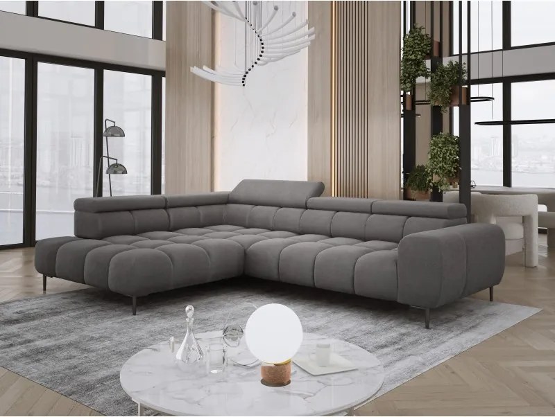 Narożnik PLAZA L Lewostronny z elektryczną regulacją siedziska w tkaninie APHRODITE 22 WERSAL
