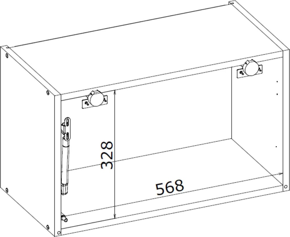 Kuchenna szafka modułowa wisząca okapowa BELLA GO-60/36 kaszmir mat