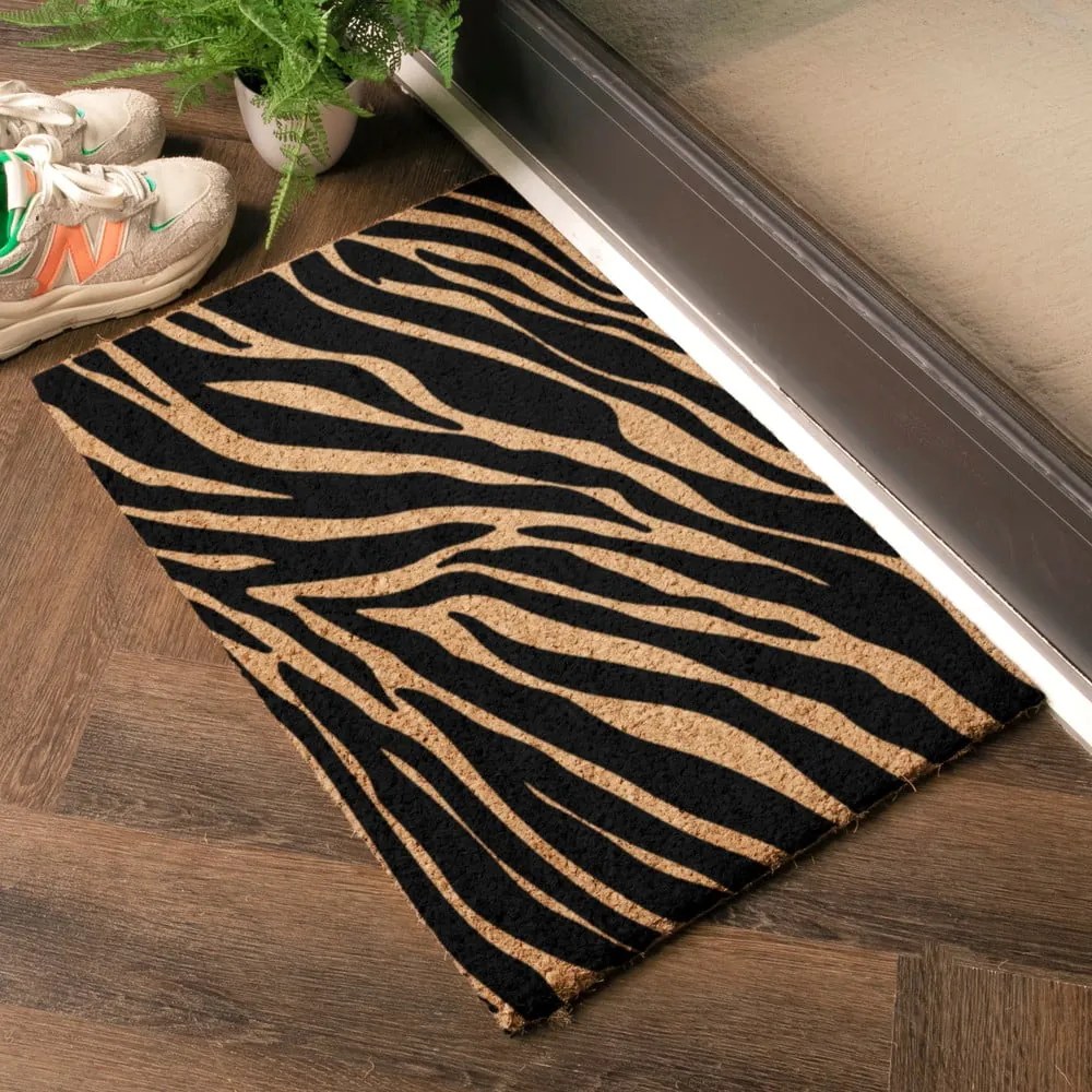 Wycieraczka z włókna kokosowego 40x60 cm Zebra – Artsy Doormats