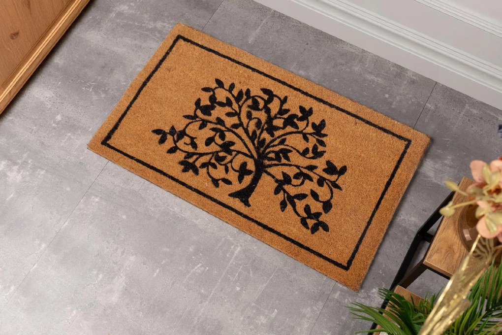 Wycieraczka Kokosowa Dekoracyjna 40x60 cm Drzewo antypoślizgowa pod Drzwi