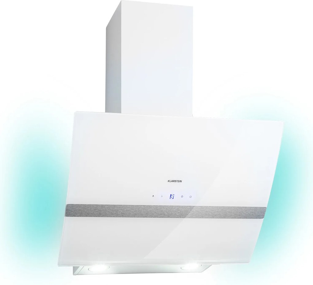 Klarstein Clara Smart 60cm 591m³/h Okap Przyścienny Skośny Biały