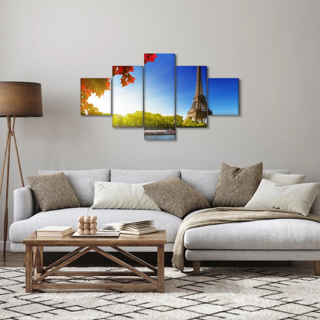 Obraz - jesień w Paryżu (125x70 cm)