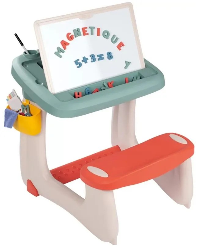 Smoby dwustronne biurko ławka tablica 2w1 + 80 akcesoriów