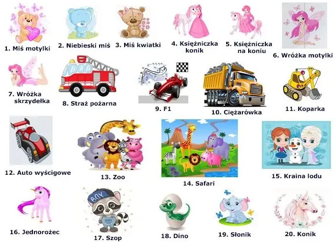 Biała komoda dla dzieci z koniem - Rostok 10X