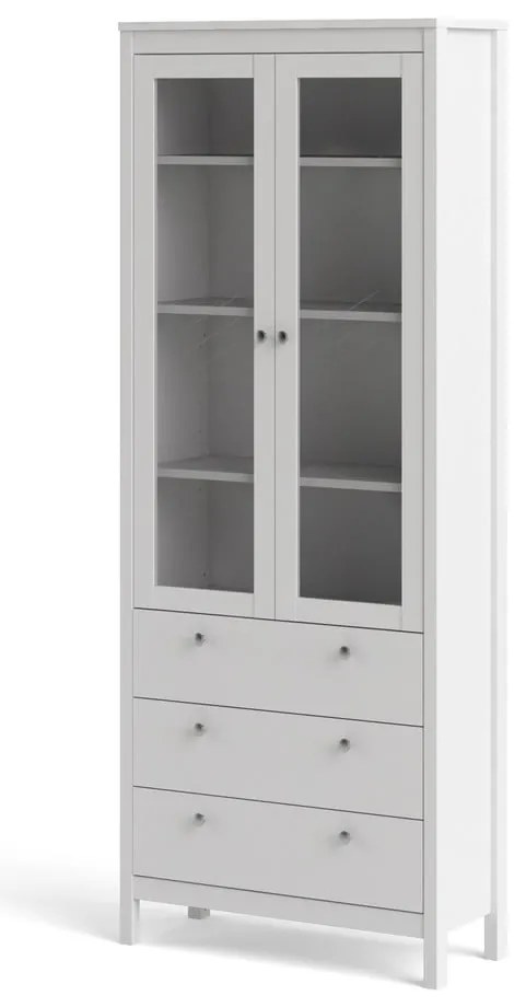 Biała witryna 78x199 cm Madrid – Tvilum