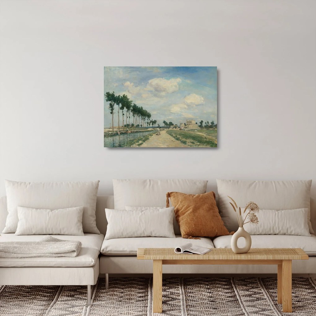 Obraz na szkle - Johan Barthold Jongkind, The Towpath, reprodukcje (70x50 cm)